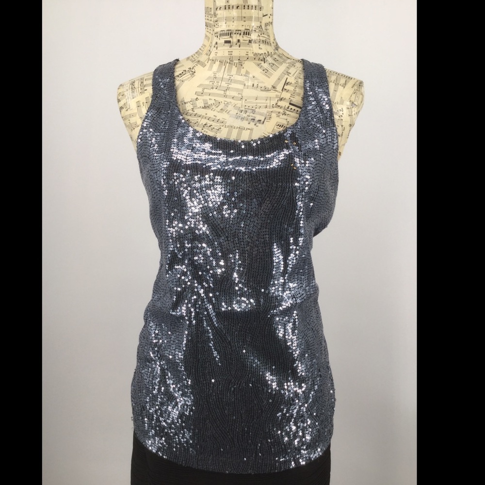 THE LIMITED Med. Sequin Tank Top